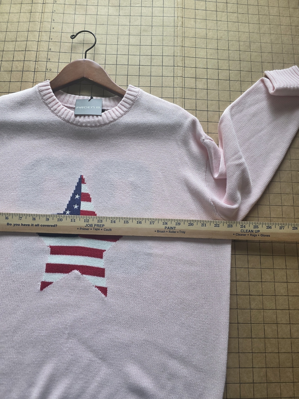 NWT Arden B Pink USA Star Sweater 92 Graphic M Y2K Swifties Americana Oversized - Picture 5 of 13